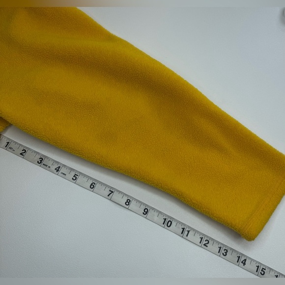 VTG Liz Wear Zip Up Hooded Fleece Cinch Waist Mustard Jacket Womens Med Petite - Picture 6 of 9